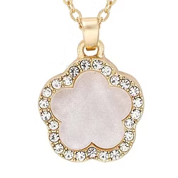 CZ Flower Rose Gold Necklace