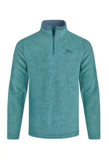 Newark 1/4 Zip Grid Fleece Leaf Green