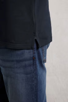 Miles Pique Polo Shirt Navy