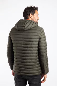 Flete Lightweight Showerproof Padded Hooded Jacket Anthracite