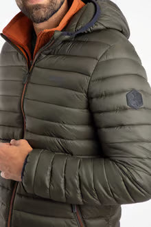 Flete Lightweight Showerproof Padded Hooded Jacket Anthracite