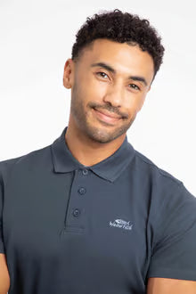 Miles Pique Polo Shirt Navy