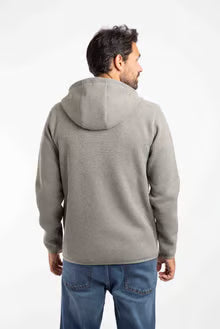 Lockie Full Zip Bonded Fleece Hoodie Limestone