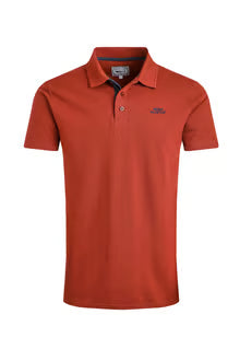Miles Pique Polo Shirt Burnt Henna