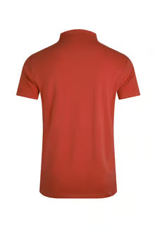 Miles Pique Polo Shirt Burnt Henna