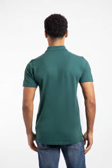 Miles Pique Polo Shirt Forest Green