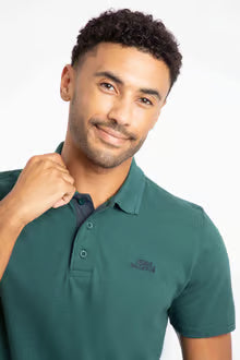 Miles Pique Polo Shirt Forest Green