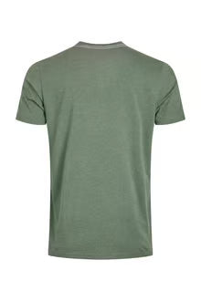 Double Fish Front Print Graphic T-Shirt Deep Lichen Green