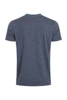 Double Fish Front Print Graphic T-Shirt Navy