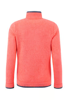 Beye 1/4 Zip Grid Fleece Hot Coral