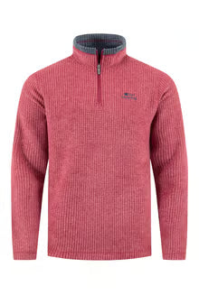 Newark 1/4 Zip Grid Fleece Rhubarb