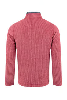 Newark 1/4 Zip Grid Fleece Rhubarb