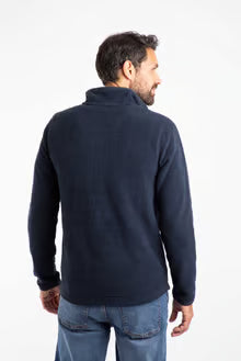 Errill 1/4 Zip Textured Fleece Midnight