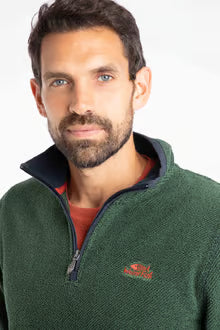 Errill 1/4 Zip Textured Fleece Shaded Spruce