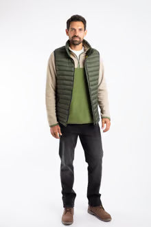 Langtree Lightweight Showerproof Padded Gilet Deep Lichen Green