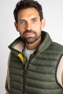 Langtree Lightweight Showerproof Padded Gilet Deep Lichen Green