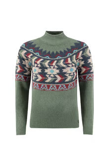 Arelia Ikat Knitted Jumper Army Green