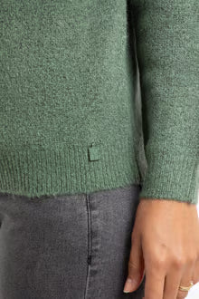 Arelia Ikat Knitted Jumper Army Green