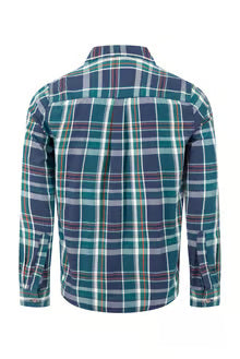 Lando Long Sleeve Check Shirt Dark Blue