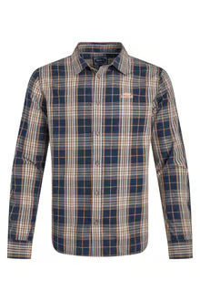 Lando Long Sleeve Check Shirt Navy