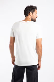 Aspect Mountains Front Print Graphic T-Shirt Dusty White