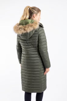 Kempley Lightweight Padded Midline Hooded Jacket Deep Lichen Green