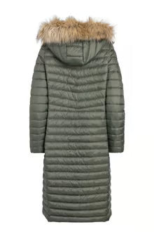 Kempley Lightweight Padded Midline Hooded Jacket Deep Lichen Green