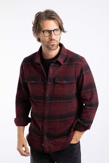 Bosco Check Over Shirt Garnet