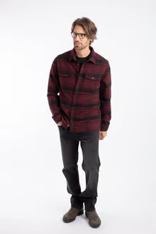 Bosco Check Over Shirt Garnet
