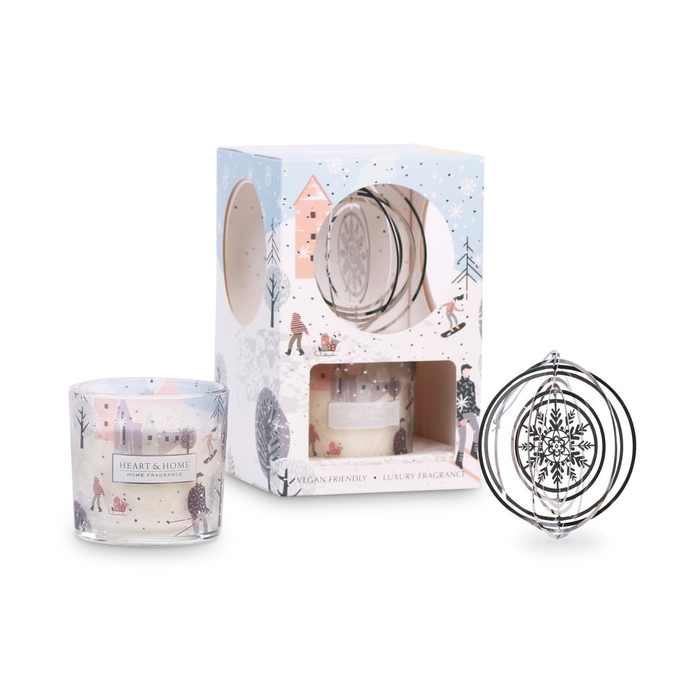 Candle & Bauble Gift - Snowflake Sparkle