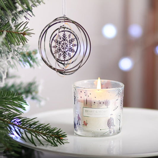 Candle & Bauble Gift - Snowflake Sparkle