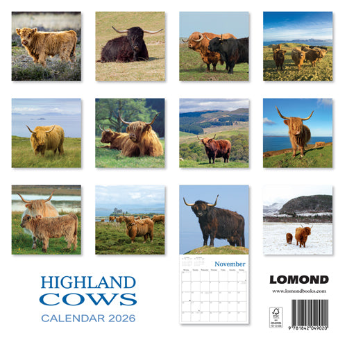 Highland Cows 2026 Calendar