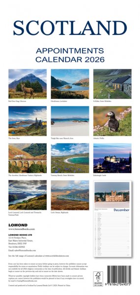 Scotland Appointments 2026 Calendar