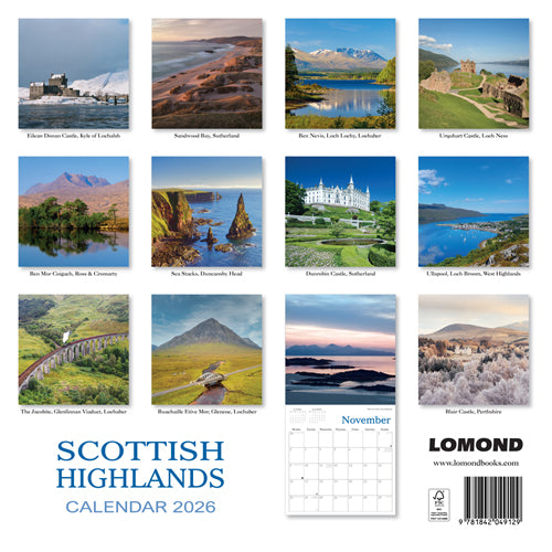 Scottish Highlands 2026 Calendar