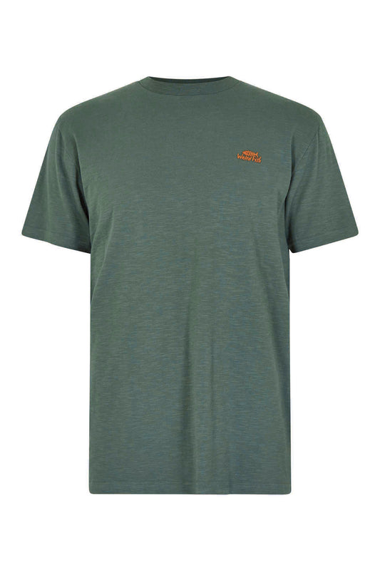 Fished Organic Cotton Branded Tee - Dusky Green