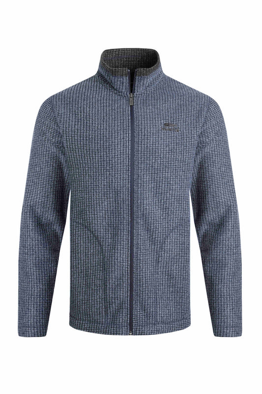 Shires Full Zip Grid Fleece - Navy