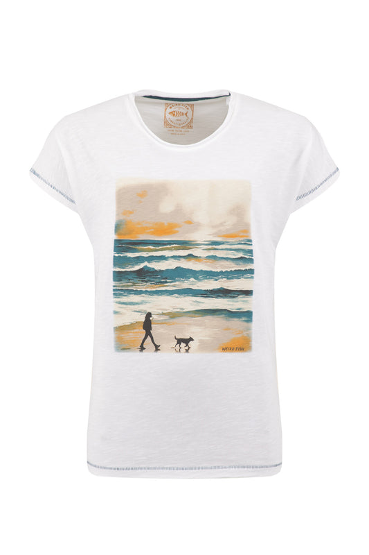 Walking Club Organic Cotton Graphic Tee - White