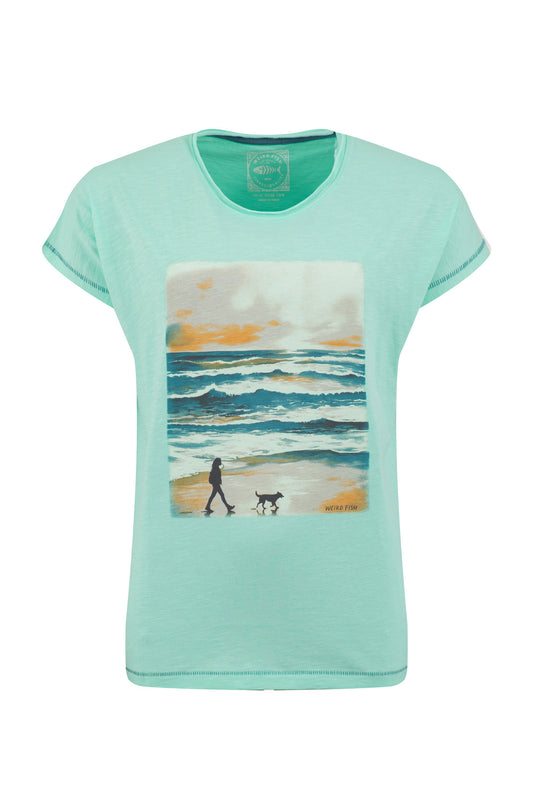 Walking Club Organic Cotton Graphic Tee - Apple Mint