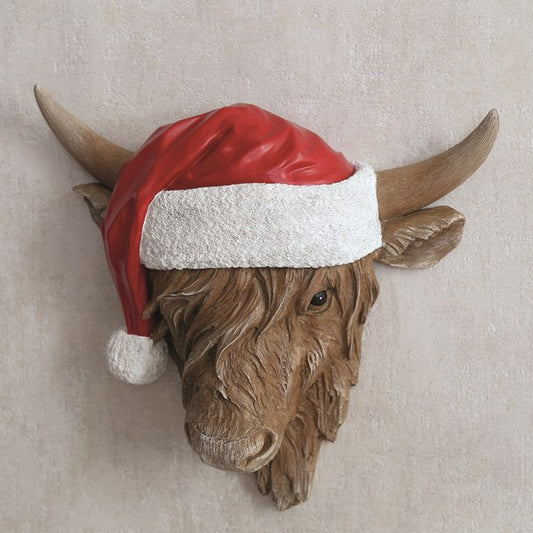 Christmas Highland Cow Wall Decoration