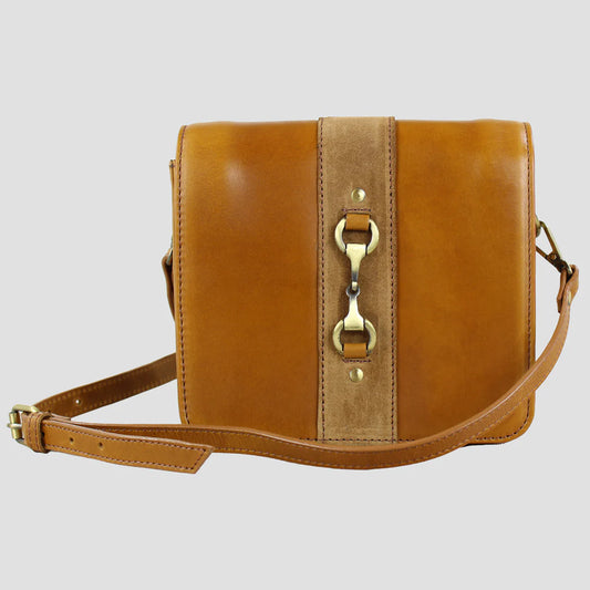 Julia Side Bag Natural Leather Suede Tan