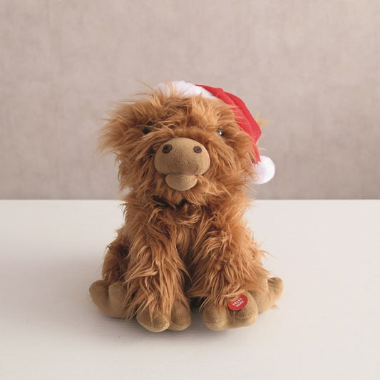 Highland Cow Singing Jingle Bell Rock