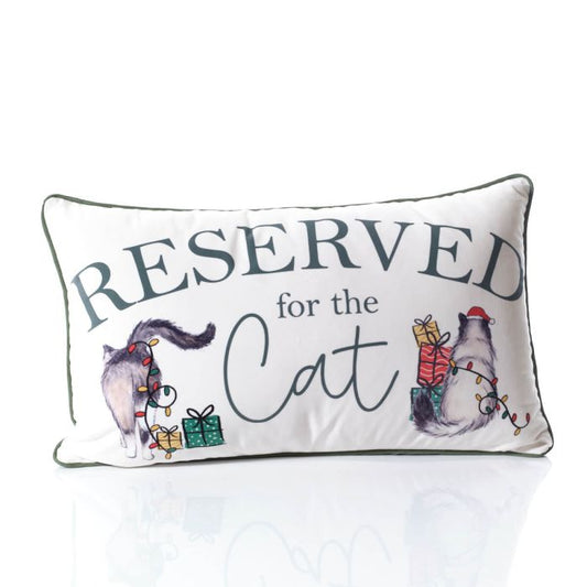 Reserved for the Cat Velour Cushion with Zip