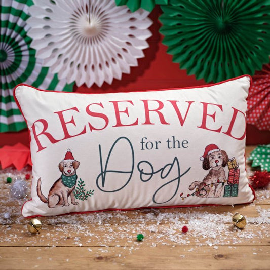 Reserved for the Dog Velour Cushion with Zip
