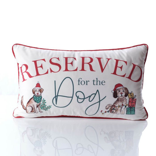 Reserved for the Dog Velour Cushion with Zip