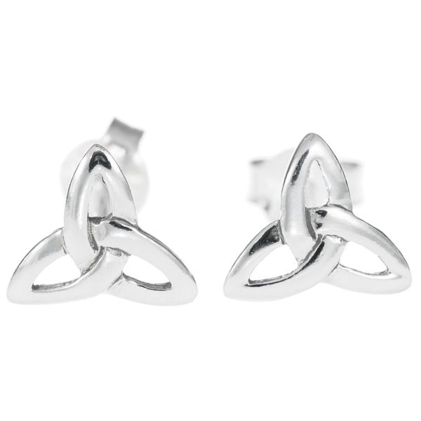 Sterling Silver Trinity Knot Stud Earrings