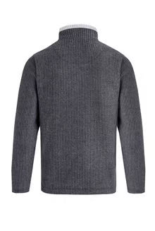 Newark 1/4 Zip Grid Fleece Washed Black