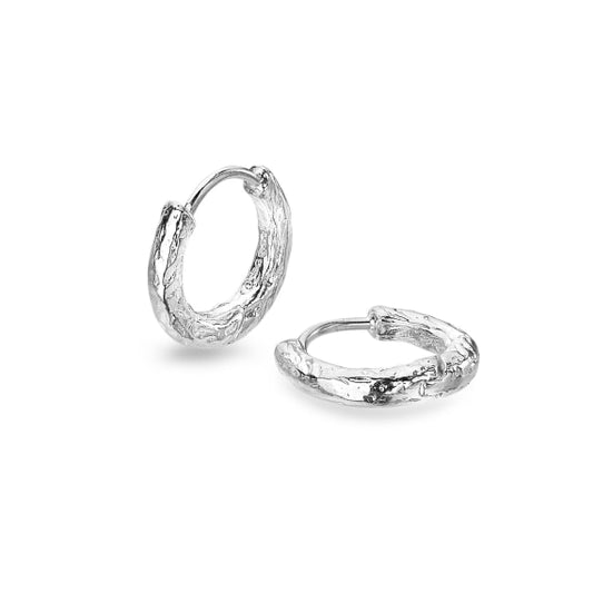 Lightly Hammered Hoop Earrings