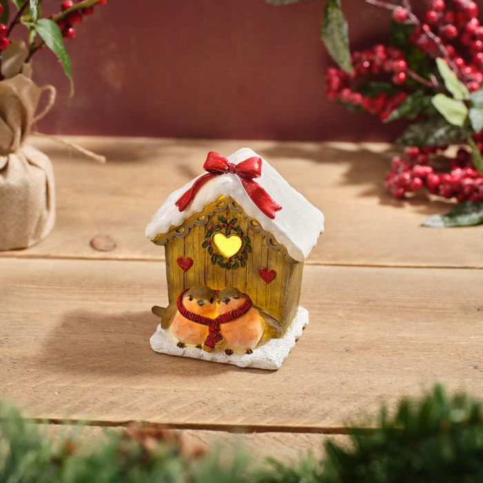 Resin Robin House with LED