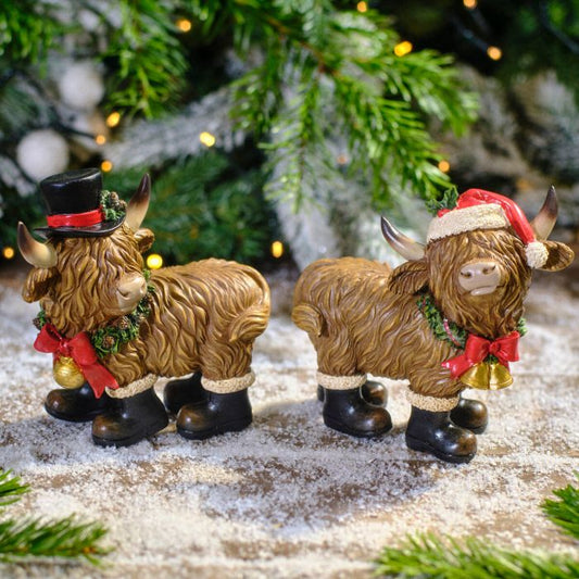Christmas Highland Cow Ornament