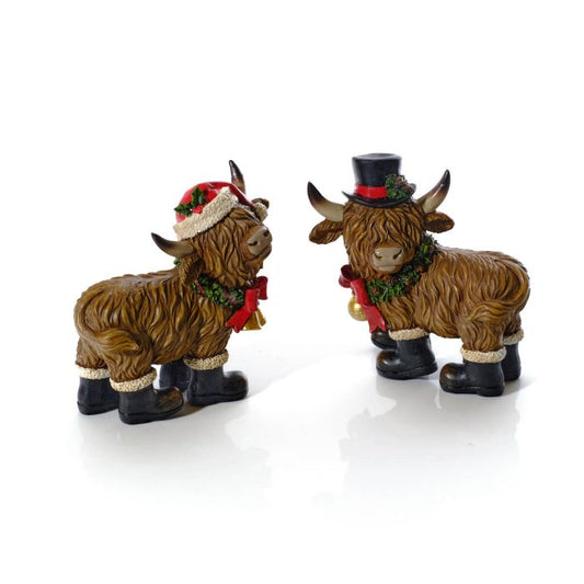 Christmas Highland Cow Ornament